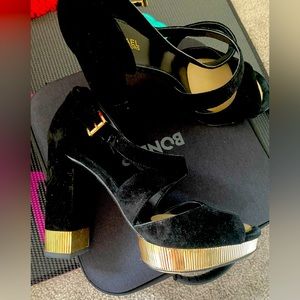 Michael Kors Platform Suede sandals worn 2